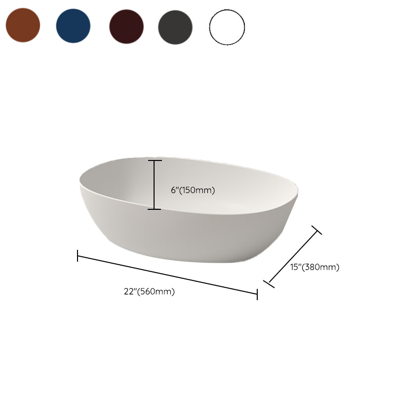 Modern Vessel Bathroom Sink No Craftsmanship Resin Wash Stand Clearhalo 'Bathroom Remodel & Bathroom Fixtures' 'Bathroom Sinks & Faucet Components' 'Bathroom Sinks' 'bathroom_sink' 'Home Improvement' 'home_improvement' 'home_improvement_bathroom_sink' 7039744