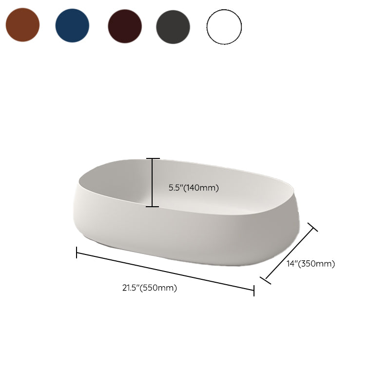 Modern Vessel Bathroom Sink No Craftsmanship Resin Wash Stand Clearhalo 'Bathroom Remodel & Bathroom Fixtures' 'Bathroom Sinks & Faucet Components' 'Bathroom Sinks' 'bathroom_sink' 'Home Improvement' 'home_improvement' 'home_improvement_bathroom_sink' 7039745