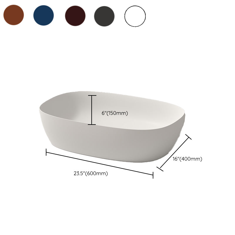 Modern Vessel Bathroom Sink No Craftsmanship Resin Wash Stand Clearhalo 'Bathroom Remodel & Bathroom Fixtures' 'Bathroom Sinks & Faucet Components' 'Bathroom Sinks' 'bathroom_sink' 'Home Improvement' 'home_improvement' 'home_improvement_bathroom_sink' 7039746