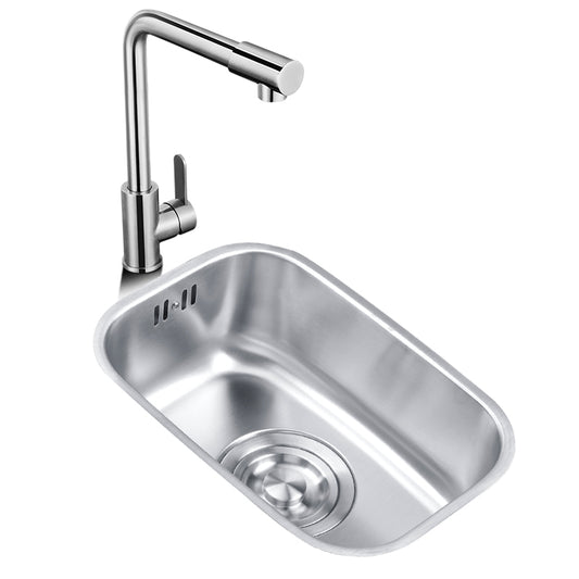 Basic Bar Sink Stainless Steel Single Bowl Kitchen Bar Sink with Drain Assembly Clearhalo 'Home Improvement' 'home_improvement' 'home_improvement_kitchen_sinks' 'Kitchen Remodel & Kitchen Fixtures' 'Kitchen Sinks & Faucet Components' 'Kitchen Sinks' 'kitchen_sinks' 7039789
