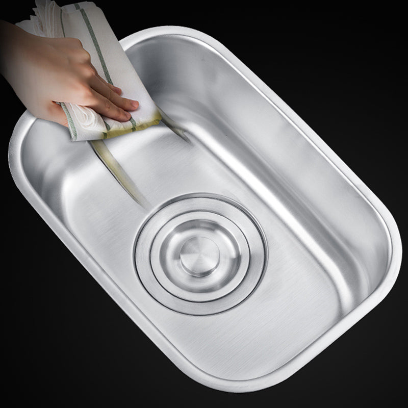 Basic Bar Sink Stainless Steel Single Bowl Kitchen Bar Sink with Drain Assembly Clearhalo 'Home Improvement' 'home_improvement' 'home_improvement_kitchen_sinks' 'Kitchen Remodel & Kitchen Fixtures' 'Kitchen Sinks & Faucet Components' 'Kitchen Sinks' 'kitchen_sinks' 7039791