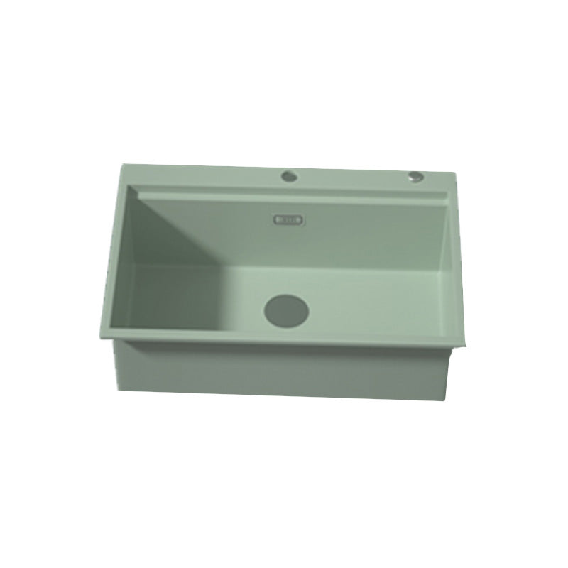 Rectangle Quartz Kitchen Sink in Peppermint Green Single Bowl Sink Clearhalo 'Home Improvement' 'home_improvement' 'home_improvement_kitchen_sinks' 'Kitchen Remodel & Kitchen Fixtures' 'Kitchen Sinks & Faucet Components' 'Kitchen Sinks' 'kitchen_sinks' 7039859