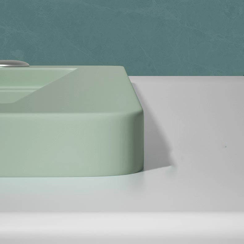 Rectangle Quartz Kitchen Sink in Peppermint Green Single Bowl Sink Clearhalo 'Home Improvement' 'home_improvement' 'home_improvement_kitchen_sinks' 'Kitchen Remodel & Kitchen Fixtures' 'Kitchen Sinks & Faucet Components' 'Kitchen Sinks' 'kitchen_sinks' 7039861