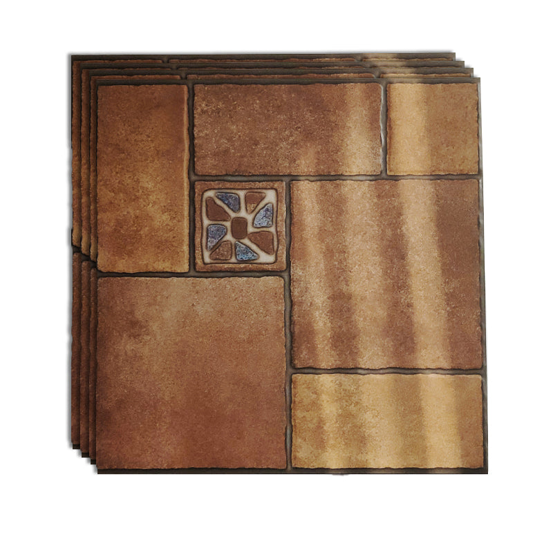 Square Floor Tile Straight Edge Singular Vintage Floor Tile for Outdoor Floor Brown-Khaki Clearhalo 'Floor Tiles & Wall Tiles' 'floor_tiles_wall_tiles' 'Flooring 'Home Improvement' 'home_improvement' 'home_improvement_floor_tiles_wall_tiles' Walls and Ceiling' 7043792