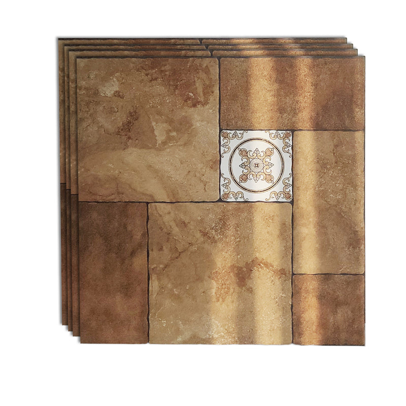 Square Floor Tile Straight Edge Singular Vintage Floor Tile for Outdoor Floor Matte Brown-Yellow Clearhalo 'Floor Tiles & Wall Tiles' 'floor_tiles_wall_tiles' 'Flooring 'Home Improvement' 'home_improvement' 'home_improvement_floor_tiles_wall_tiles' Walls and Ceiling' 7043799