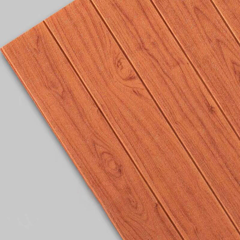 Modern Tin Backsplash Paneling Smooth Wall Ceiling Wood Grain Design Set of 1 Red Wood Clearhalo 'Flooring 'Home Improvement' 'home_improvement' 'home_improvement_wall_paneling' 'Wall Paneling' 'wall_paneling' 'Walls & Ceilings' Walls and Ceiling' 7043924