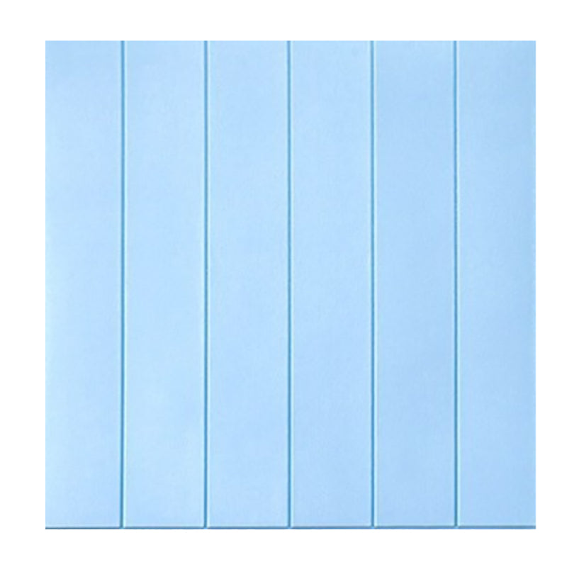 Modern Tin Backsplash Paneling Smooth Wall Ceiling Wood Grain Design Set of 1 Blue Clearhalo 'Flooring 'Home Improvement' 'home_improvement' 'home_improvement_wall_paneling' 'Wall Paneling' 'wall_paneling' 'Walls & Ceilings' Walls and Ceiling' 7043933
