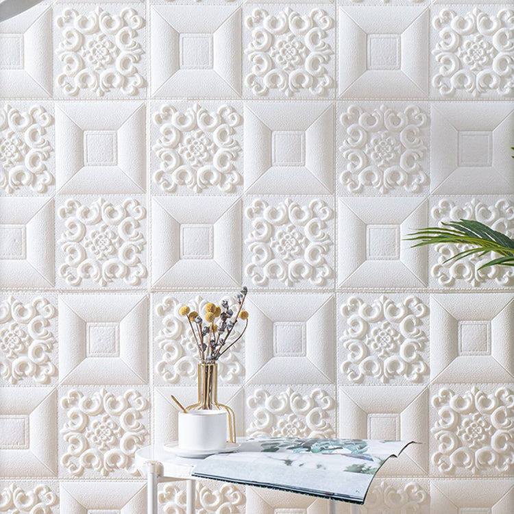 Gorgeous Style Pearl Wainscoting PVC Wall Access Panel Peel and Stick Wall Tile White Clearhalo 'Flooring 'Home Improvement' 'home_improvement' 'home_improvement_wall_paneling' 'Wall Paneling' 'wall_paneling' 'Walls & Ceilings' Walls and Ceiling' 7043957