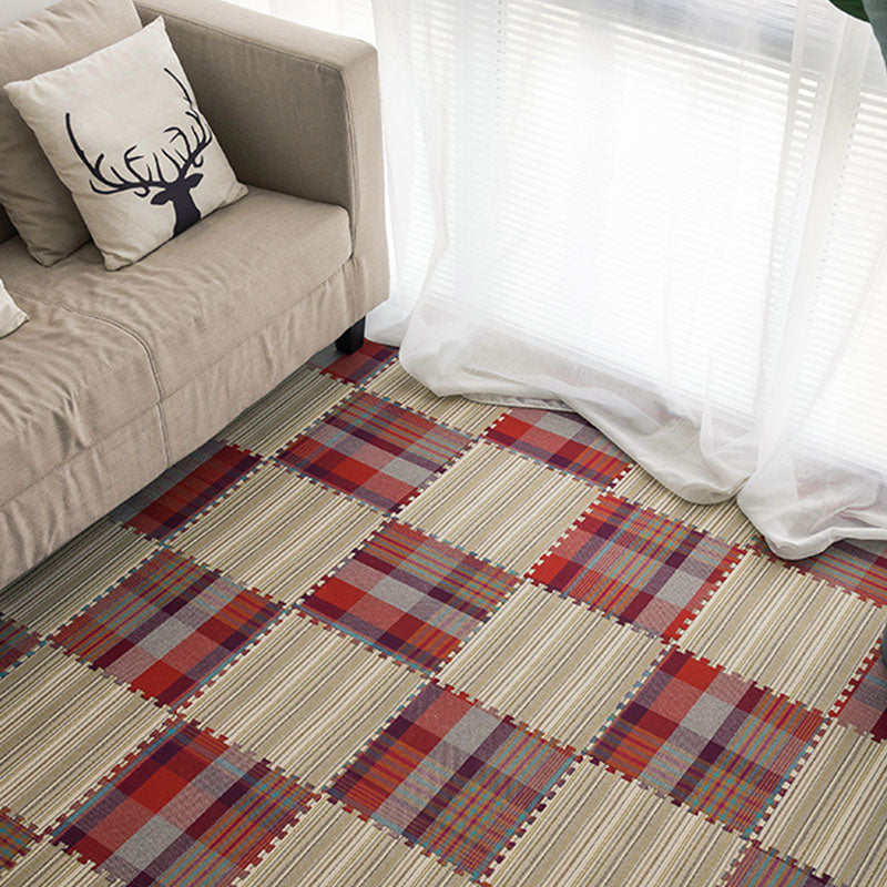 Carpet Tile Non-Skid Fade Resistant Striped Interlocking Carpet Tiles Dining Room Clearhalo 'Carpet Tiles & Carpet Squares' 'carpet_tiles_carpet_squares' 'Flooring 'Home Improvement' 'home_improvement' 'home_improvement_carpet_tiles_carpet_squares' Walls and Ceiling' 7044038