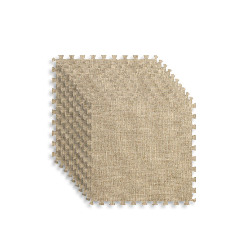 Carpet Tile Non-Skid Fade Resistant Solid Color Interlocking Carpet Tiles Dining Room Khaki Clearhalo 'Carpet Tiles & Carpet Squares' 'carpet_tiles_carpet_squares' 'Flooring 'Home Improvement' 'home_improvement' 'home_improvement_carpet_tiles_carpet_squares' Walls and Ceiling' 7044064