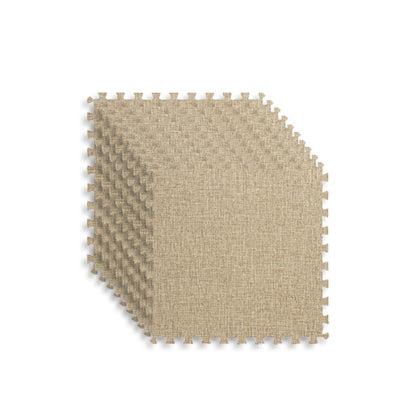 Carpet Tile Non-Skid Fade Resistant Solid Color Interlocking Carpet Tiles Dining Room Khaki Clearhalo 'Carpet Tiles & Carpet Squares' 'carpet_tiles_carpet_squares' 'Flooring 'Home Improvement' 'home_improvement' 'home_improvement_carpet_tiles_carpet_squares' Walls and Ceiling' 7044064