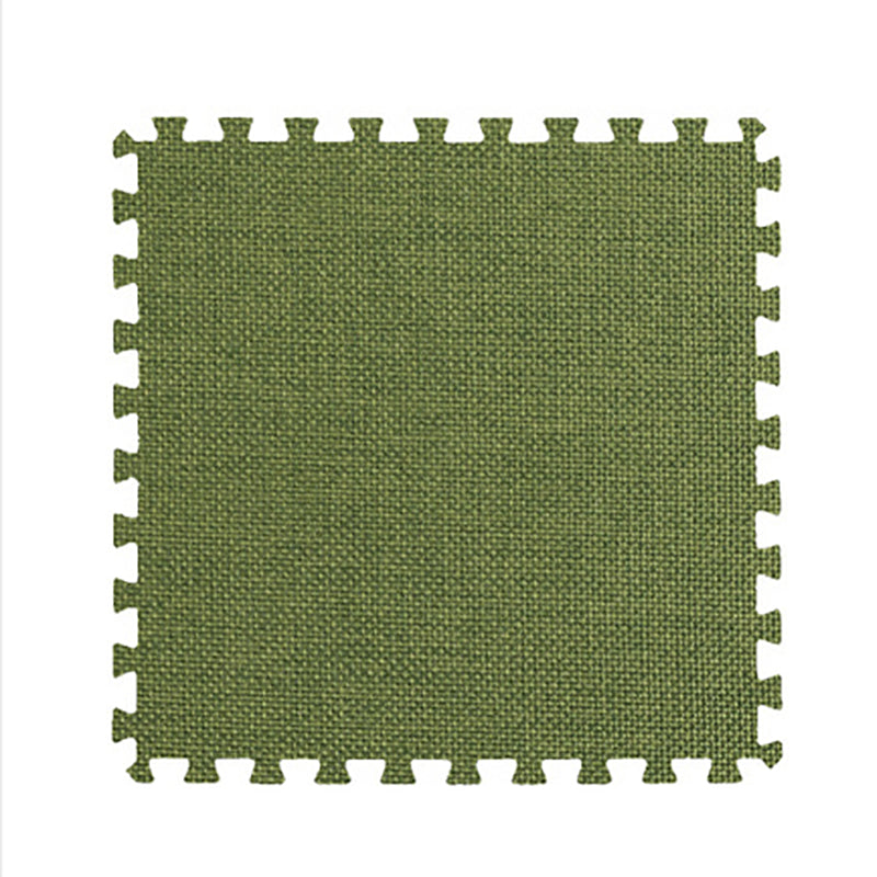 Carpet Tile Non-Skid Fade Resistant Solid Color Interlocking Carpet Tiles Living Room Army Green Clearhalo 'Carpet Tiles & Carpet Squares' 'carpet_tiles_carpet_squares' 'Flooring 'Home Improvement' 'home_improvement' 'home_improvement_carpet_tiles_carpet_squares' Walls and Ceiling' 7044091