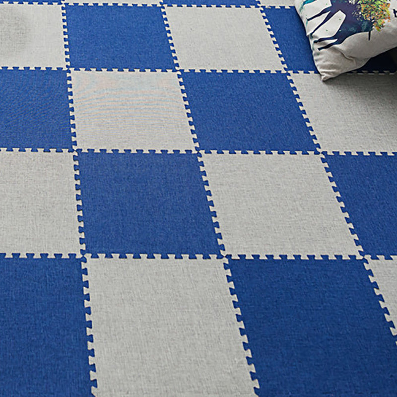 Carpet Tile Non-Skid Fade Resistant Solid Color Interlocking Carpet Tiles Living Room Royal Blue Light Gray Clearhalo 'Carpet Tiles & Carpet Squares' 'carpet_tiles_carpet_squares' 'Flooring 'Home Improvement' 'home_improvement' 'home_improvement_carpet_tiles_carpet_squares' Walls and Ceiling' 7044098