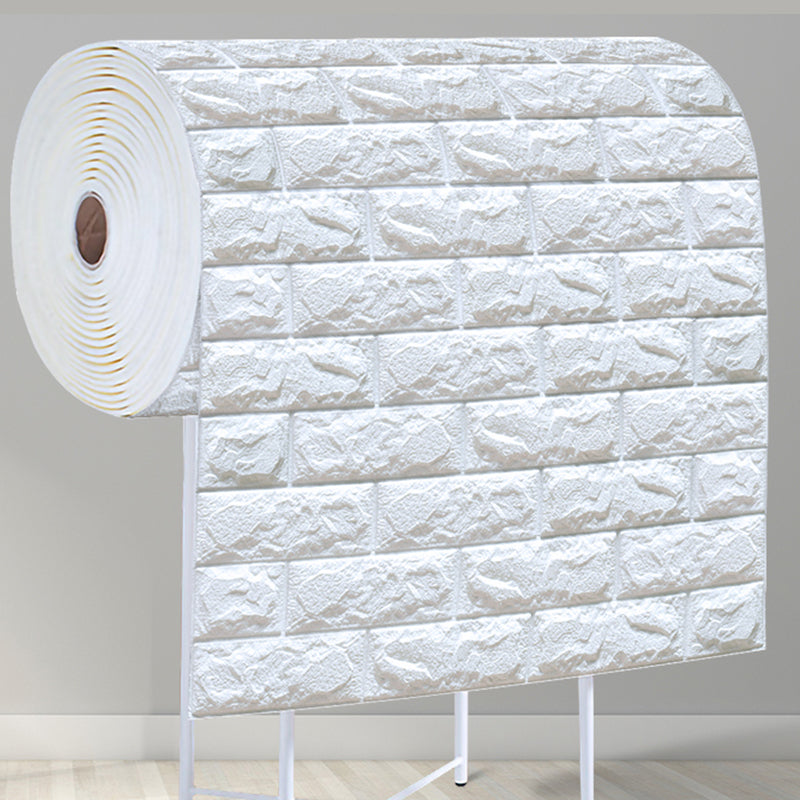 Modern Wall Plank 3D Brick Bedroom and Living Room Wall Panels White Nano Strong Glue Fund Clearhalo 'Flooring 'Home Improvement' 'home_improvement' 'home_improvement_wall_paneling' 'Wall Paneling' 'wall_paneling' 'Walls & Ceilings' Walls and Ceiling' 7044176