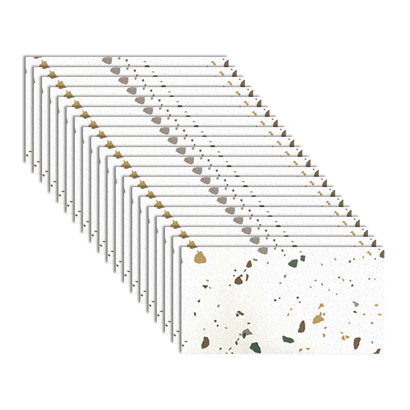 PVC Rectangular 20 Pack 12" x 23" Peel & Stick Mosaic Tile Kitchen and Bathroom Frosted Clearhalo 'Flooring 'Home Improvement' 'home_improvement' 'home_improvement_peel_stick_blacksplash' 'Peel & Stick Backsplash Tile' 'peel_stick_blacksplash' 'Walls & Ceilings' Walls and Ceiling' 7044263