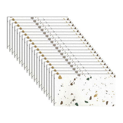 PVC Rectangular 20 Pack 12" x 23" Peel & Stick Mosaic Tile Kitchen and Bathroom Frosted Clearhalo 'Flooring 'Home Improvement' 'home_improvement' 'home_improvement_peel_stick_blacksplash' 'Peel & Stick Backsplash Tile' 'peel_stick_blacksplash' 'Walls & Ceilings' Walls and Ceiling' 7044263