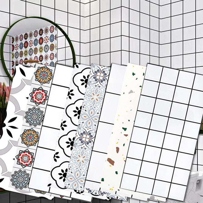 PVC Rectangular 10 Pack 12" X 23" Peel & Stick Mosaic Tile Kitchen and Bathroom Clearhalo 'Flooring 'Home Improvement' 'home_improvement' 'home_improvement_peel_stick_blacksplash' 'Peel & Stick Backsplash Tile' 'peel_stick_blacksplash' 'Walls & Ceilings' Walls and Ceiling' 7044274