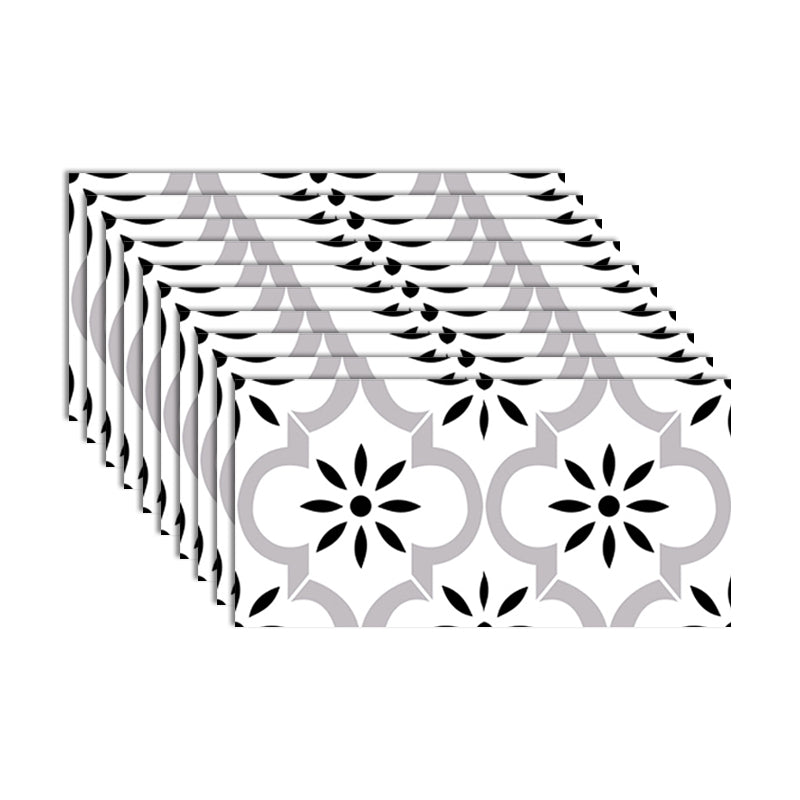 PVC Rectangular 10 Pack 12" X 23" Peel & Stick Mosaic Tile Kitchen and Bathroom Grey Frosted Clearhalo 'Flooring 'Home Improvement' 'home_improvement' 'home_improvement_peel_stick_blacksplash' 'Peel & Stick Backsplash Tile' 'peel_stick_blacksplash' 'Walls & Ceilings' Walls and Ceiling' 7044290