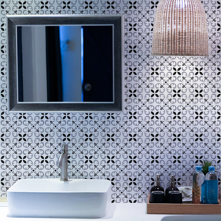 Print Plastic Peel & Stick Tile Field Tile for Backsplash Wall Clearhalo 'Flooring 'Home Improvement' 'home_improvement' 'home_improvement_peel_stick_blacksplash' 'Peel & Stick Backsplash Tile' 'peel_stick_blacksplash' 'Walls & Ceilings' Walls and Ceiling' 7044311