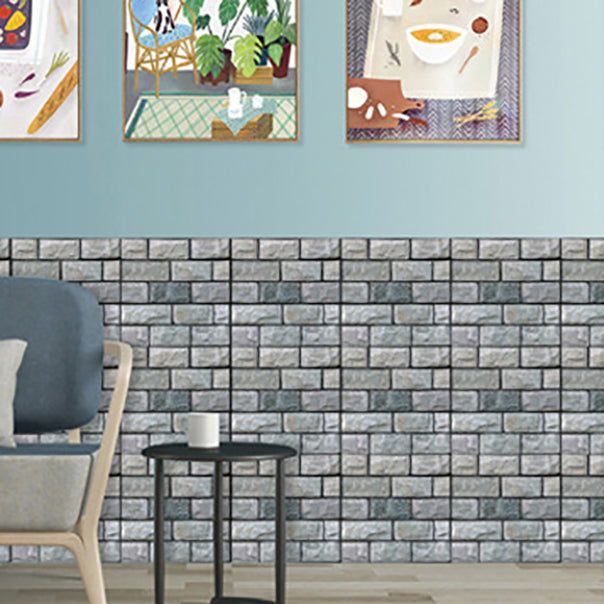 Plastic Peel and Stick Tile Indoor Subway Tile Wallpaper with Waterproof Clearhalo 'Flooring 'Home Improvement' 'home_improvement' 'home_improvement_peel_stick_blacksplash' 'Peel & Stick Backsplash Tile' 'peel_stick_blacksplash' 'Walls & Ceilings' Walls and Ceiling' 7044329