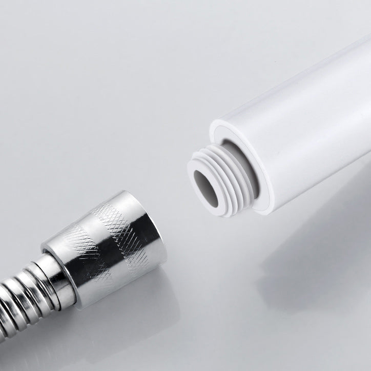 5 Sprays Shower Head Round Wall Mounted Plastic Wall Supply Holder Handheld Shower Head Clearhalo 'Bathroom Remodel & Bathroom Fixtures' 'Home Improvement' 'home_improvement' 'home_improvement_shower_heads' 'Shower Heads' 'shower_heads' 'Showers & Bathtubs Plumbing' 'Showers & Bathtubs' 7044384