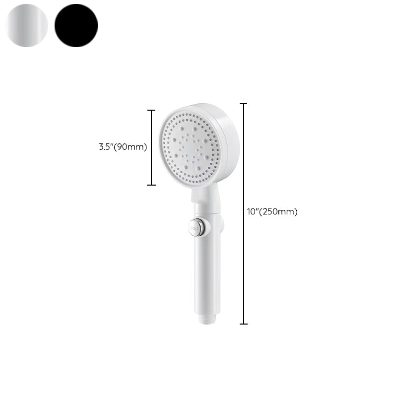 5 Sprays Shower Head Round Wall Mounted Plastic Wall Supply Holder Handheld Shower Head Clearhalo 'Bathroom Remodel & Bathroom Fixtures' 'Home Improvement' 'home_improvement' 'home_improvement_shower_heads' 'Shower Heads' 'shower_heads' 'Showers & Bathtubs Plumbing' 'Showers & Bathtubs' 7044386