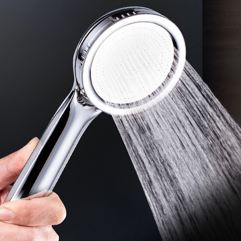 Round Handheld Shower Head Plastic Contemporary Style Shower Head Clearhalo 'Bathroom Remodel & Bathroom Fixtures' 'Home Improvement' 'home_improvement' 'home_improvement_shower_heads' 'Shower Heads' 'shower_heads' 'Showers & Bathtubs Plumbing' 'Showers & Bathtubs' 7044388