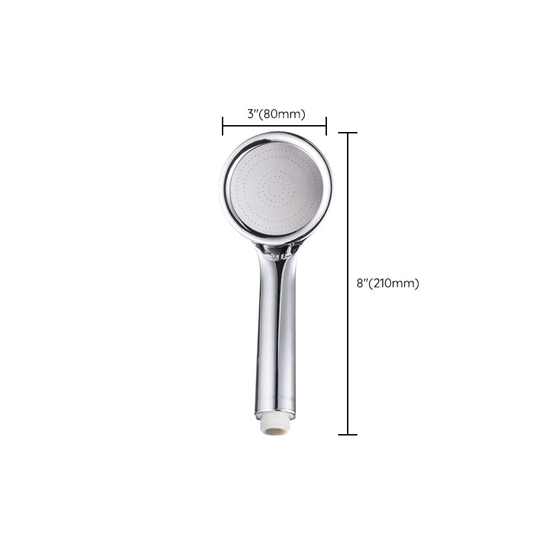 Round Handheld Shower Head Plastic Contemporary Style Shower Head Clearhalo 'Bathroom Remodel & Bathroom Fixtures' 'Home Improvement' 'home_improvement' 'home_improvement_shower_heads' 'Shower Heads' 'shower_heads' 'Showers & Bathtubs Plumbing' 'Showers & Bathtubs' 7044392