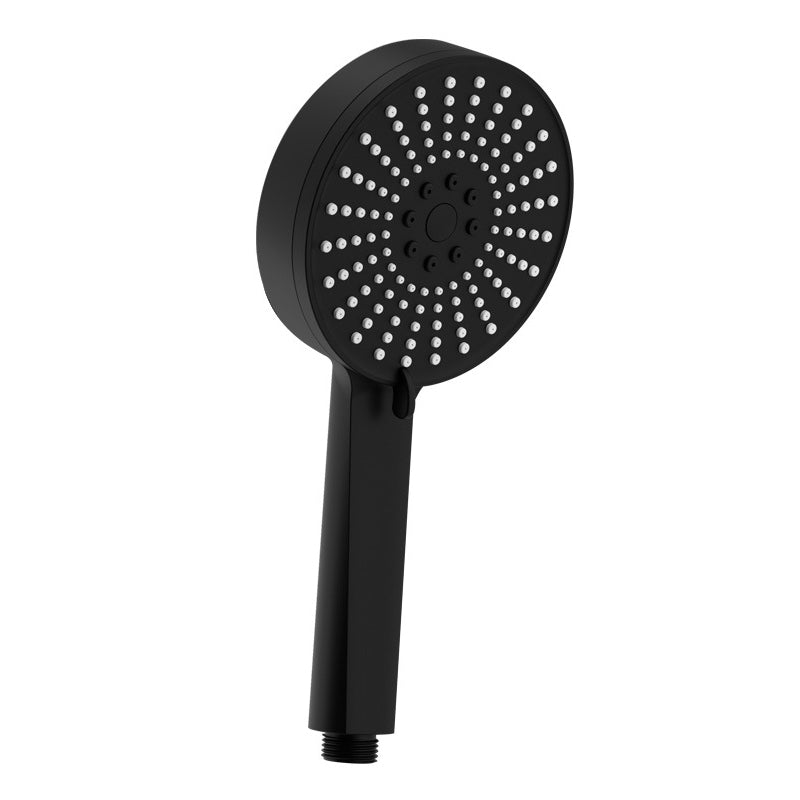 Plastic Handheld Shower Head Round Hand Shower with Self-Cleaning Black Clearhalo 'Bathroom Remodel & Bathroom Fixtures' 'Home Improvement' 'home_improvement' 'home_improvement_shower_heads' 'Shower Heads' 'shower_heads' 'Showers & Bathtubs Plumbing' 'Showers & Bathtubs' 7044394