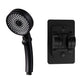 Plastic Hand Shower Round Adjustable Spray Pattern Hand Shower Black Shower & No Punch Bracket Clearhalo 'Bathroom Remodel & Bathroom Fixtures' 'Home Improvement' 'home_improvement' 'home_improvement_shower_heads' 'Shower Heads' 'shower_heads' 'Showers & Bathtubs Plumbing' 'Showers & Bathtubs' 7044437