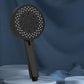 Plastic Hand Shower Round Handheld Shower Head with Adjustable Spray Pattern Black Clearhalo 'Bathroom Remodel & Bathroom Fixtures' 'Home Improvement' 'home_improvement' 'home_improvement_shower_heads' 'Shower Heads' 'shower_heads' 'Showers & Bathtubs Plumbing' 'Showers & Bathtubs' 7044442