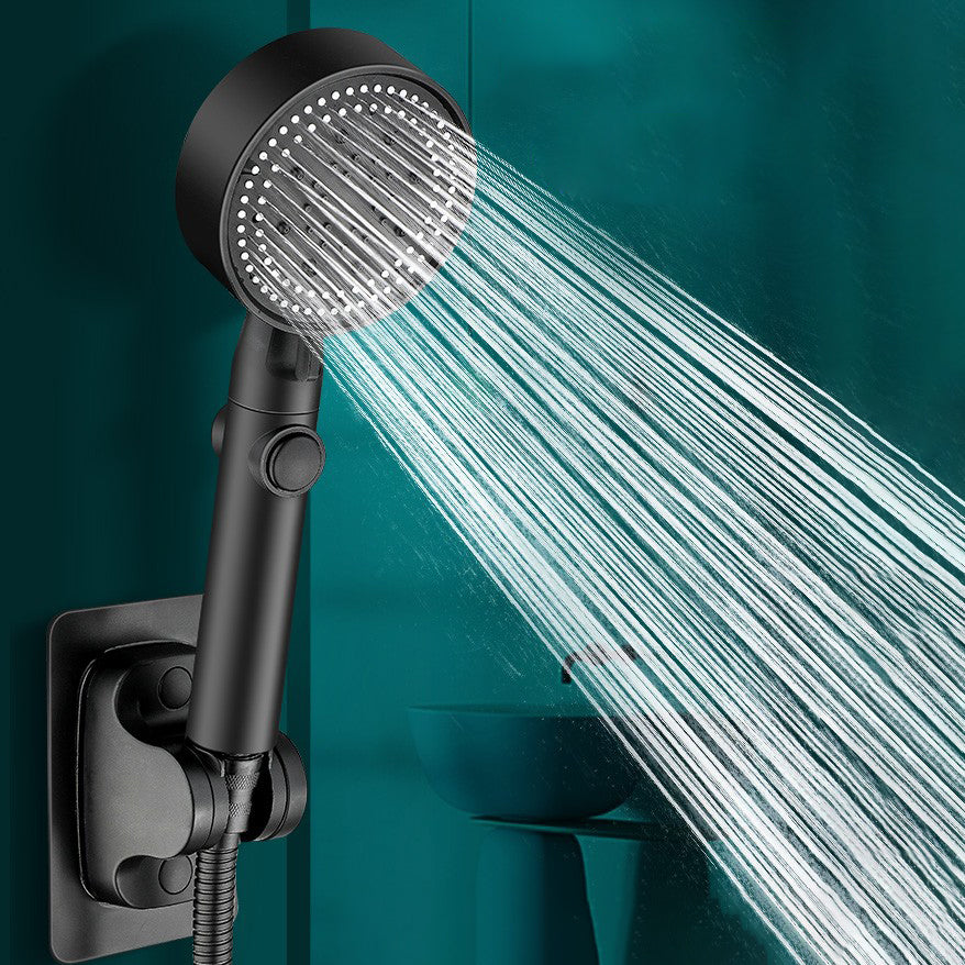 Round Handheld Shower Head Modern Plastic Shower Head with Self-Cleaning Clearhalo 'Bathroom Remodel & Bathroom Fixtures' 'Home Improvement' 'home_improvement' 'home_improvement_shower_heads' 'Shower Heads' 'shower_heads' 'Showers & Bathtubs Plumbing' 'Showers & Bathtubs' 7044450