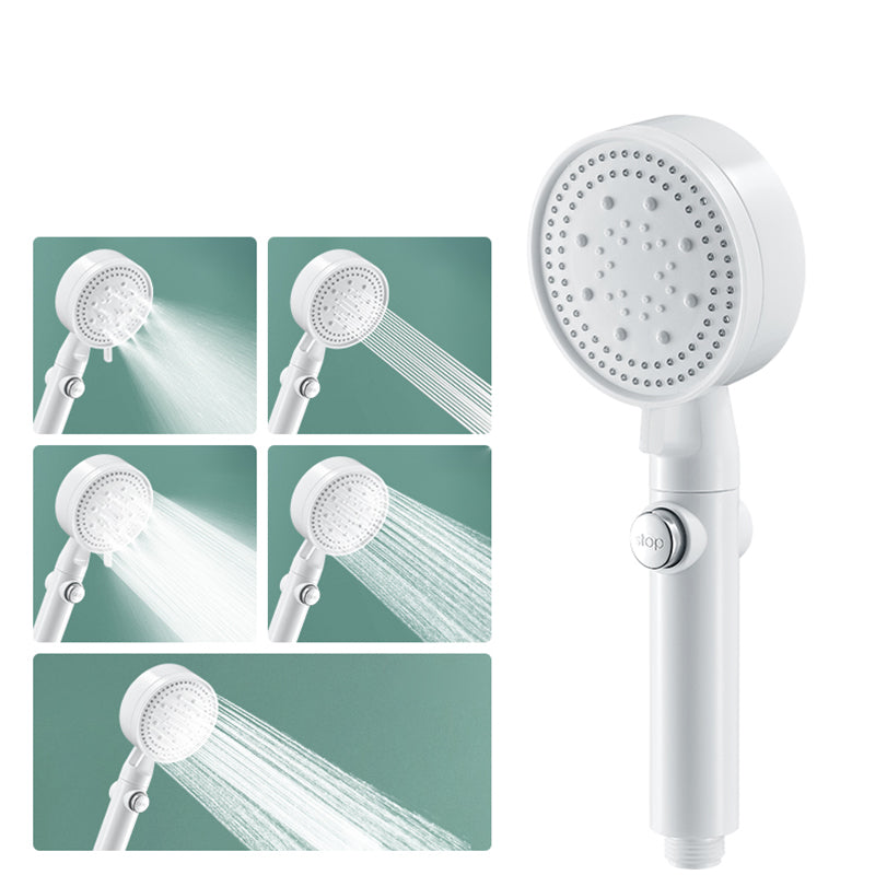 Round Handheld Shower Head Modern Plastic Shower Head with Self-Cleaning White Hand Shower None Clearhalo 'Bathroom Remodel & Bathroom Fixtures' 'Home Improvement' 'home_improvement' 'home_improvement_shower_heads' 'Shower Heads' 'shower_heads' 'Showers & Bathtubs Plumbing' 'Showers & Bathtubs' 7044453