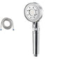 Round Shower Head Plastic Modern Shower Head with Adjustable Spray Pattern Silver Shower Head with Hose Clearhalo 'Bathroom Remodel & Bathroom Fixtures' 'Home Improvement' 'home_improvement' 'home_improvement_shower_heads' 'Shower Heads' 'shower_heads' 'Showers & Bathtubs Plumbing' 'Showers & Bathtubs' 7044507