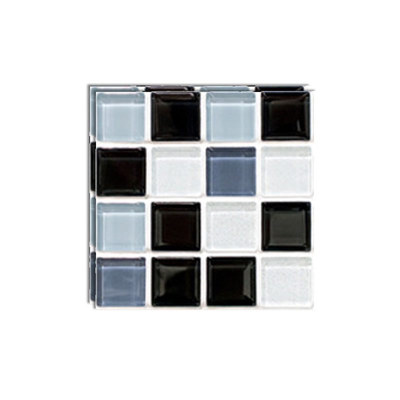 Mosaic Tile Wallpaper Plastic Peel and Stick Wall Tile with Waterproof Black Clearhalo 'Flooring 'Home Improvement' 'home_improvement' 'home_improvement_peel_stick_blacksplash' 'Peel & Stick Backsplash Tile' 'peel_stick_blacksplash' 'Walls & Ceilings' Walls and Ceiling' 7046198