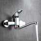 Centerset Bathroom Sink Faucet Single-handle Swivel Spout Centerset Faucet Common Lever Handles Clearhalo 'Bathroom Remodel & Bathroom Fixtures' 'Bathroom Sink Faucets' 'Bathroom Sinks & Faucet Components' 'bathroom_sink_faucets' 'Home Improvement' 'home_improvement' 'home_improvement_bathroom_sink_faucets' 7046241