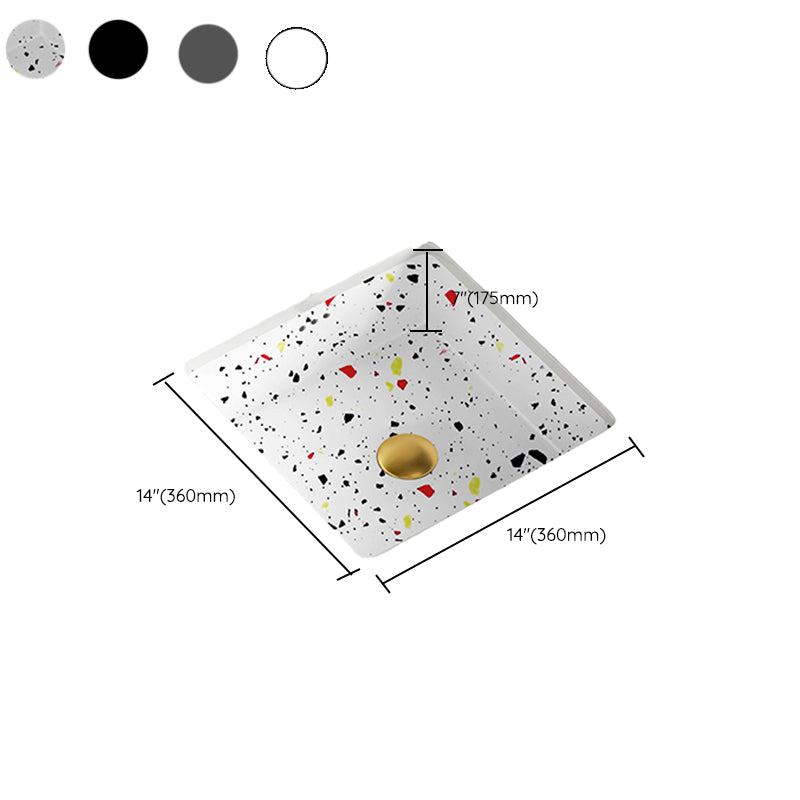 Modern Undermount Vanity Sink Square Porcelain with Pop-Up Drain Basin Sink Clearhalo 'Bathroom Remodel & Bathroom Fixtures' 'Bathroom Sinks & Faucet Components' 'Bathroom Sinks' 'bathroom_sink' 'Home Improvement' 'home_improvement' 'home_improvement_bathroom_sink' 7046275