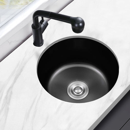 Contemporary Style Kitchen Sink Stainless Steel Round Drop-In Kitchen Sink Clearhalo 'Home Improvement' 'home_improvement' 'home_improvement_kitchen_sinks' 'Kitchen Remodel & Kitchen Fixtures' 'Kitchen Sinks & Faucet Components' 'Kitchen Sinks' 'kitchen_sinks' 7046283
