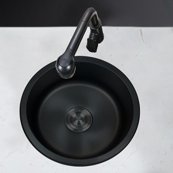 Contemporary Style Kitchen Sink Stainless Steel Round Drop-In Kitchen Sink Clearhalo 'Home Improvement' 'home_improvement' 'home_improvement_kitchen_sinks' 'Kitchen Remodel & Kitchen Fixtures' 'Kitchen Sinks & Faucet Components' 'Kitchen Sinks' 'kitchen_sinks' 7046285
