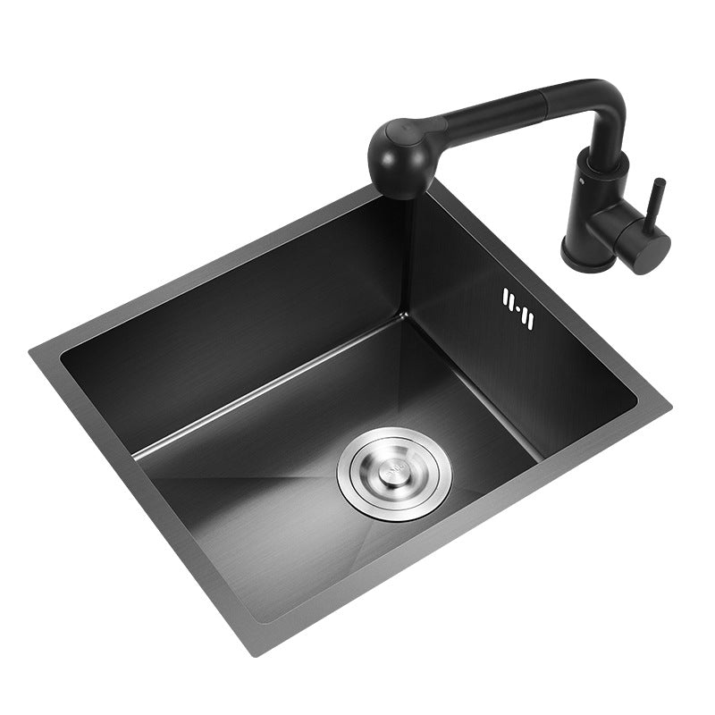 Stainless Steel Kitchen Sink Modern Single Bowl Kitchen Sink Clearhalo 'Home Improvement' 'home_improvement' 'home_improvement_kitchen_sinks' 'Kitchen Remodel & Kitchen Fixtures' 'Kitchen Sinks & Faucet Components' 'Kitchen Sinks' 'kitchen_sinks' 7046336