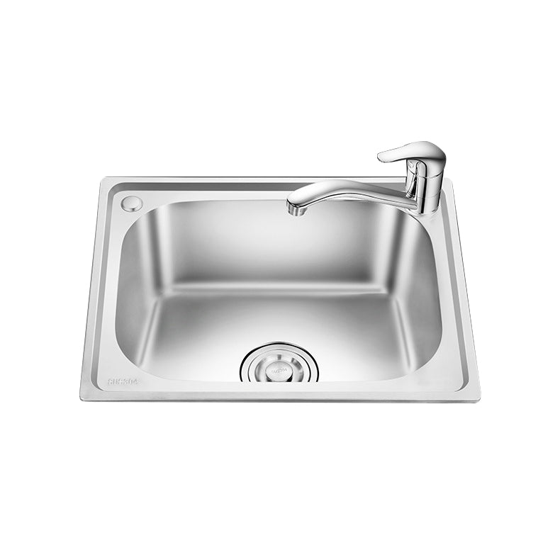 Modern Style Kitchen Sink Stainless Steel Dirt Resistant Kitchen Sink(Not Included Faucet) Clearhalo 'Home Improvement' 'home_improvement' 'home_improvement_kitchen_sinks' 'Kitchen Remodel & Kitchen Fixtures' 'Kitchen Sinks & Faucet Components' 'Kitchen Sinks' 'kitchen_sinks' 7046349