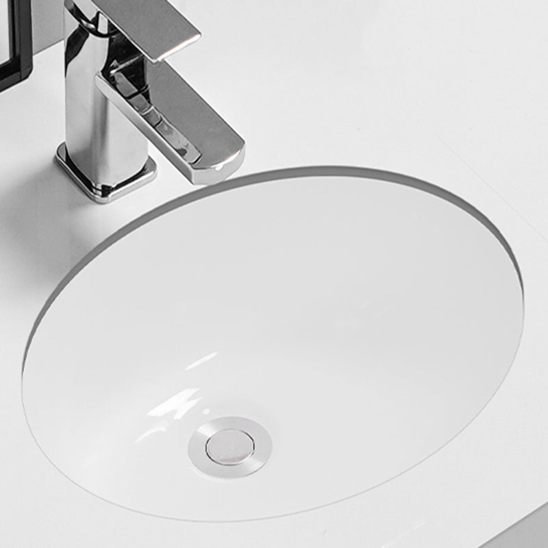 Modern Oval Wash Stand Ceramic Metal Undermount Bathroom Sink Clearhalo 'Bathroom Remodel & Bathroom Fixtures' 'Bathroom Sinks & Faucet Components' 'Bathroom Sinks' 'bathroom_sink' 'Home Improvement' 'home_improvement' 'home_improvement_bathroom_sink' 7046366