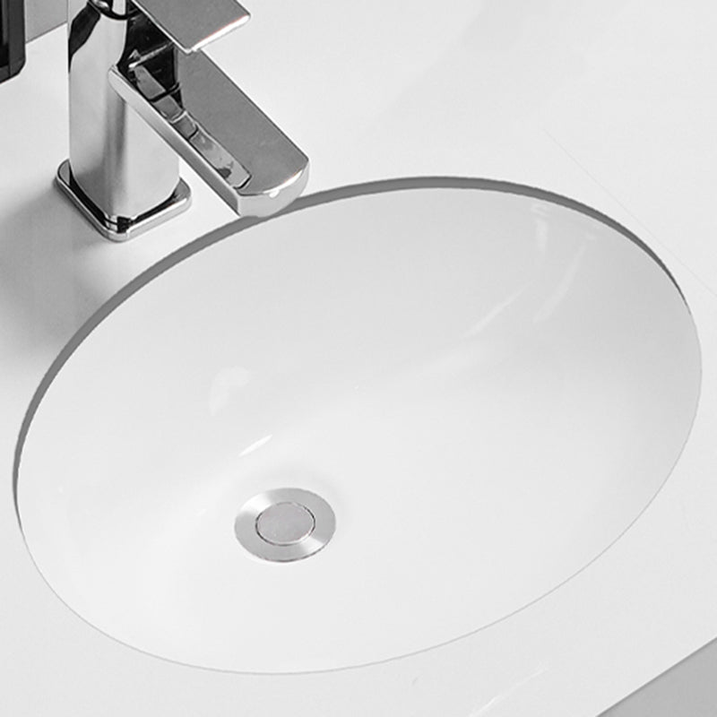 Modern Oval Wash Stand Ceramic Metal Undermount Bathroom Sink Clearhalo 'Bathroom Remodel & Bathroom Fixtures' 'Bathroom Sinks & Faucet Components' 'Bathroom Sinks' 'bathroom_sink' 'Home Improvement' 'home_improvement' 'home_improvement_bathroom_sink' 7046369