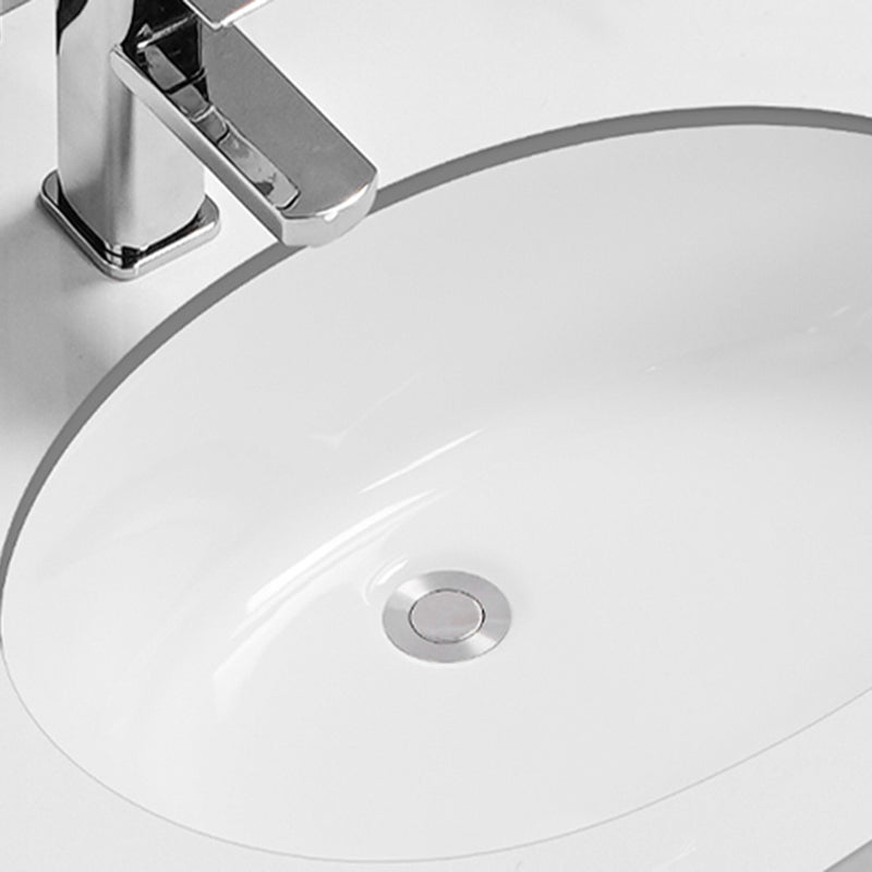 Modern Oval Wash Stand Ceramic Metal Undermount Bathroom Sink Clearhalo 'Bathroom Remodel & Bathroom Fixtures' 'Bathroom Sinks & Faucet Components' 'Bathroom Sinks' 'bathroom_sink' 'Home Improvement' 'home_improvement' 'home_improvement_bathroom_sink' 7046377