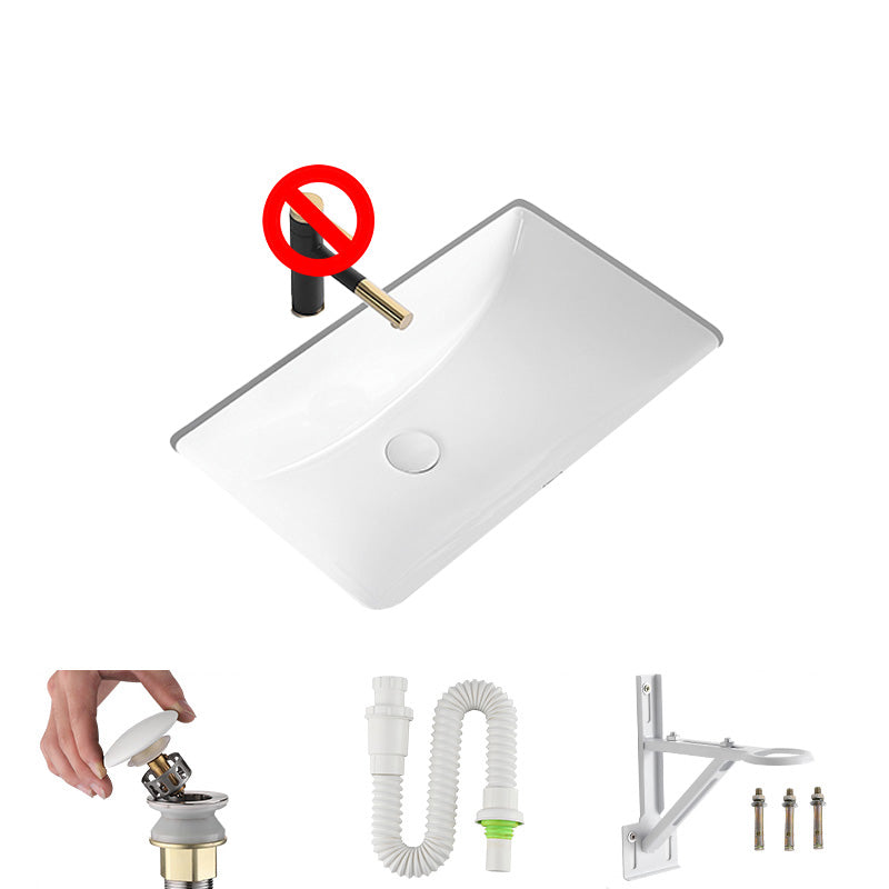 Modern Undermount Bathroom Sink Rectangular Porcelain with Faucet Basin Sink 26"L x 17"W x 8"H Sink Clearhalo 'Bathroom Remodel & Bathroom Fixtures' 'Bathroom Sinks & Faucet Components' 'Bathroom Sinks' 'bathroom_sink' 'Home Improvement' 'home_improvement' 'home_improvement_bathroom_sink' 7046450