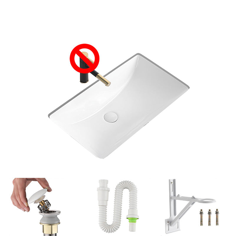 Modern Undermount Bathroom Sink Rectangular Porcelain with Faucet Basin Sink 27"L x 17"W x 9"H Sink Clearhalo 'Bathroom Remodel & Bathroom Fixtures' 'Bathroom Sinks & Faucet Components' 'Bathroom Sinks' 'bathroom_sink' 'Home Improvement' 'home_improvement' 'home_improvement_bathroom_sink' 7046452