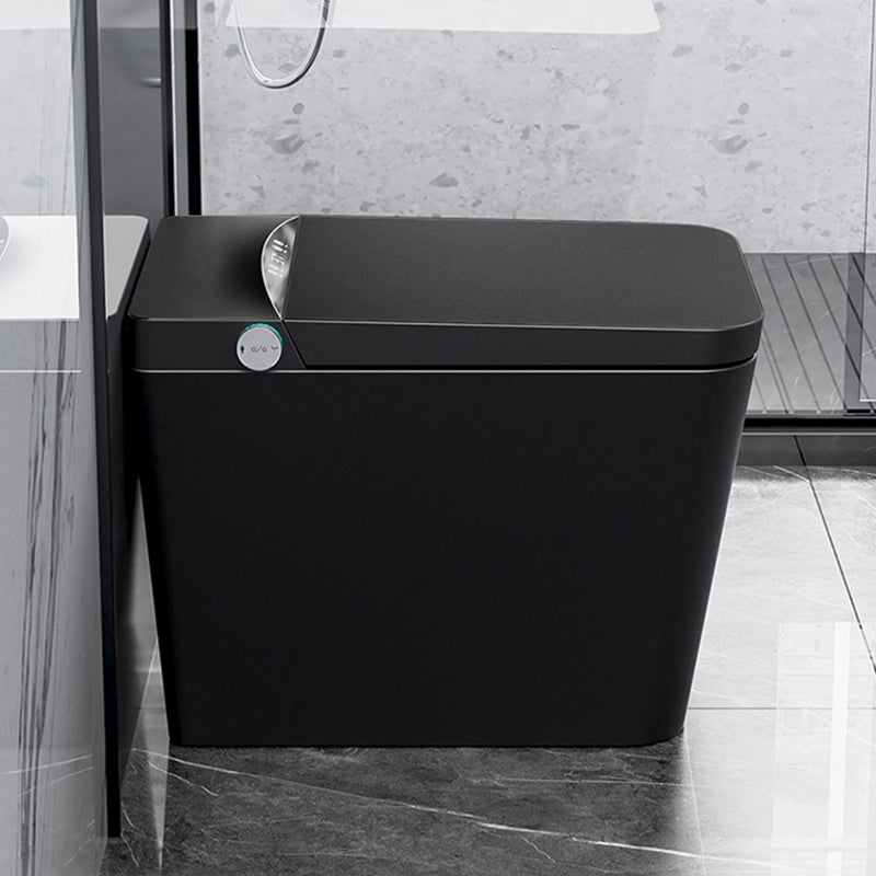 Contemporary Siphon Jet Flush Toilet One Piece Toilet Bowl for Bathroom Black 14" Clearhalo 'Bathroom Remodel & Bathroom Fixtures' 'Home Improvement' 'home_improvement' 'home_improvement_toilets' 'Toilets & Bidets' 'Toilets' 7049882