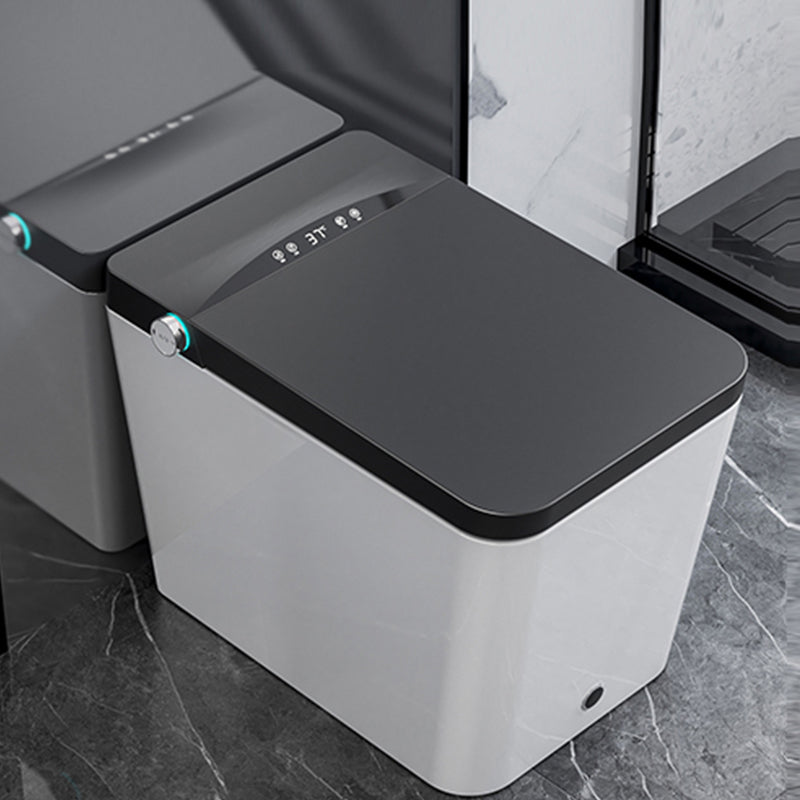 Contemporary Siphon Jet Flush Toilet One Piece Toilet Bowl for Bathroom Black White Clearhalo 'Bathroom Remodel & Bathroom Fixtures' 'Home Improvement' 'home_improvement' 'home_improvement_toilets' 'Toilets & Bidets' 'Toilets' 7049885