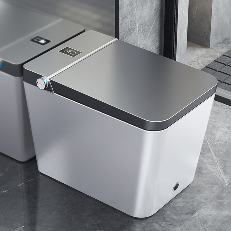 Contemporary Siphon Jet Flush Toilet Floor Mounted Toilet Bowl for Bathroom White Gray 14" Clearhalo 'Bathroom Remodel & Bathroom Fixtures' 'Home Improvement' 'home_improvement' 'home_improvement_toilets' 'Toilets & Bidets' 'Toilets' 7049899