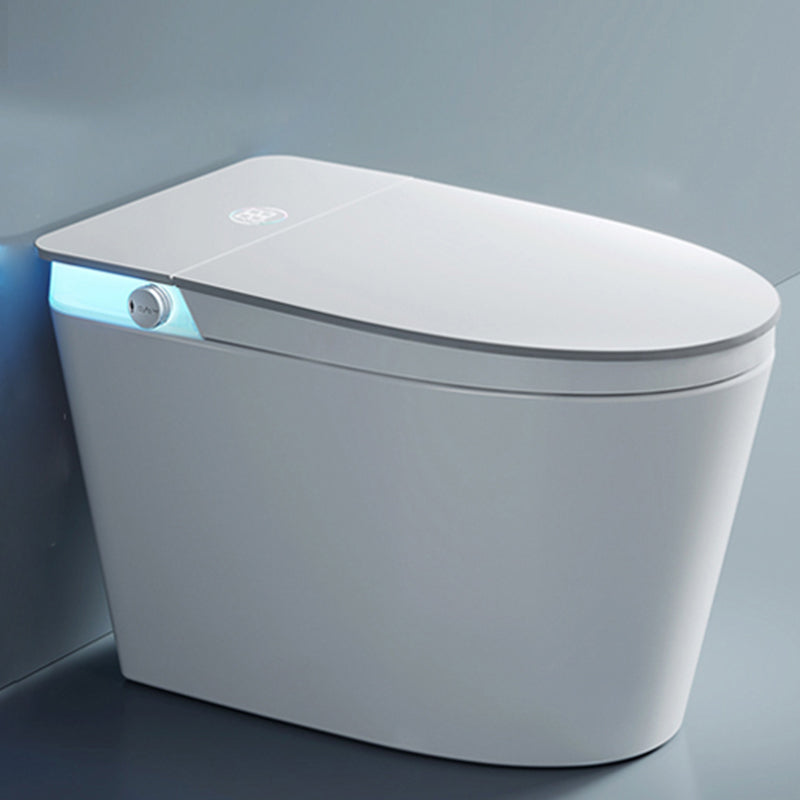 Contemporary Siphon Jet Flush Toilet White Toilet Bowl for Bathroom Automatic Flip (Automatic Version) Clearhalo 'Bathroom Remodel & Bathroom Fixtures' 'Home Improvement' 'home_improvement' 'home_improvement_toilets' 'Toilets & Bidets' 'Toilets' 7049927